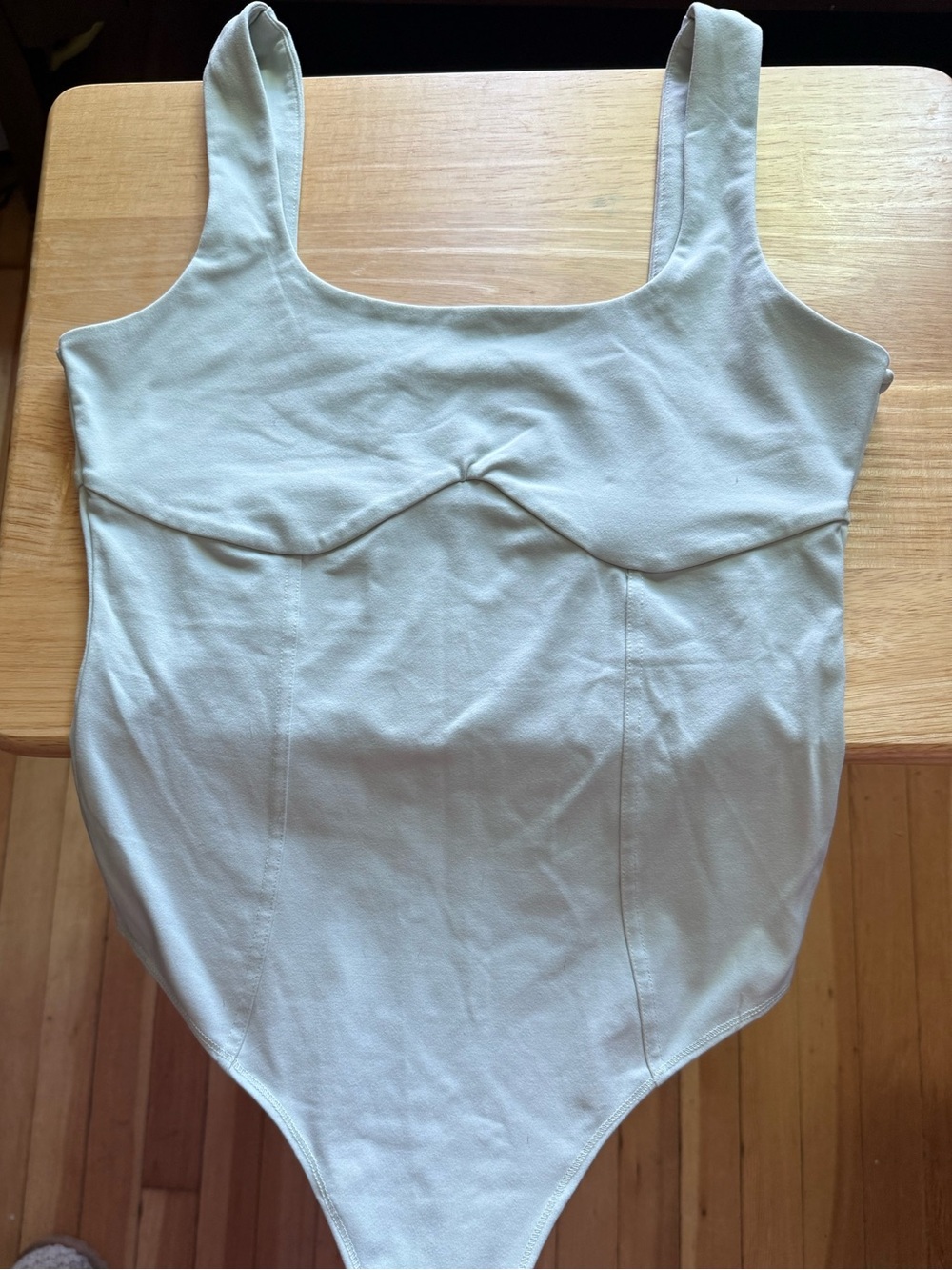Abercrombie & Fitch seamless corset bodysuit tank in a mint color size M‎